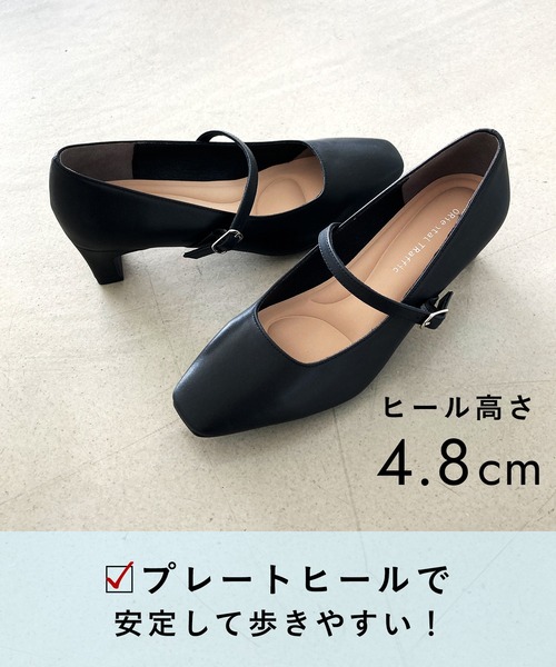 ORiental TRaffic（オリエンタルトラフィック）の「スクエアトゥストラップヒールパンプス/R-3006（パンプス・レディース・ブラック・33/42/43/35/36/37/34/40/38/39/41）」の16枚目の写真