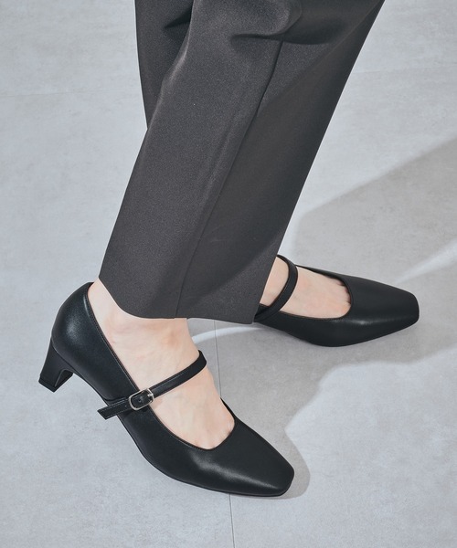 ORiental TRaffic（オリエンタルトラフィック）の「スクエアトゥストラップヒールパンプス/R-3006（パンプス・レディース・ブラック・33/42/43/35/36/37/34/40/38/39/41）」の20枚目の写真