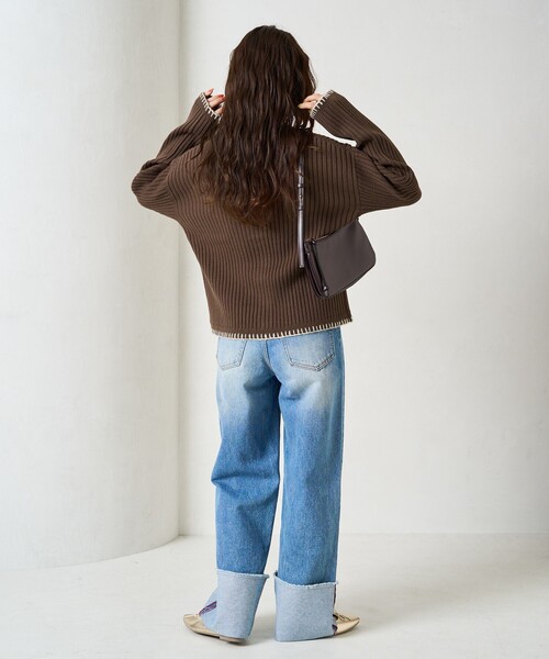 ⭐︎専用⭐︎Theory 24AW ブランケットステッチ ノベルティカーディガン ブランケットステッチニットカーディガン（55-41KE03-203）｜パープル