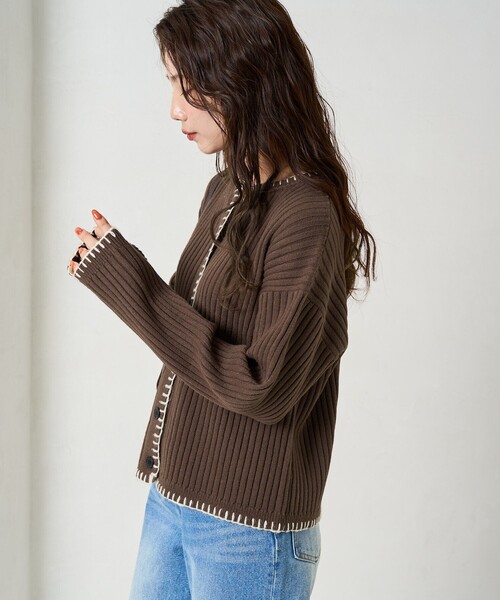 ⭐︎専用⭐︎Theory 24AW ブランケットステッチ ノベルティカーディガン FREAK'S STORE（フリークスストア）の「限定展開 ブランケット