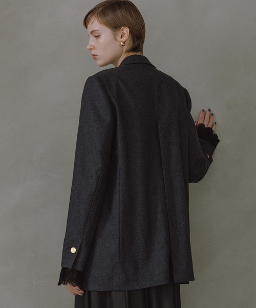 セール】シングルブレストスリットジャケット（テーラードジャケット