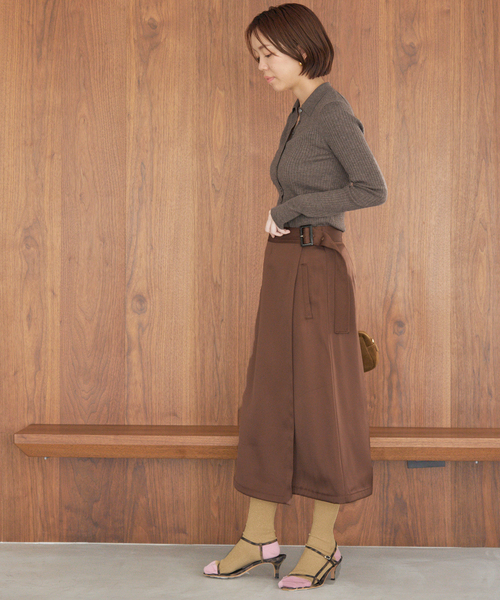 イタリア ヤーン RIB 襟プルオーバー（ニット/セーター）｜IENA