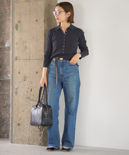 イタリア ヤーン RIB 襟プルオーバー（ニット/セーター）｜IENA