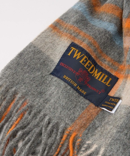 TWEEDMILL Kneerug ストール　オレンジ TWEED MILL（ツイードミル） ストール 「TWEEDMILL」Kneerugストール