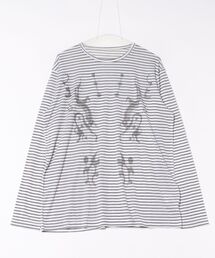 Never mind the XU / Chikashitsu+ | 【Nerd out XU】design border long sleeve / 【ナードアウトエックスユー】デザインボーダーロンT(Tシャツ/カットソー)