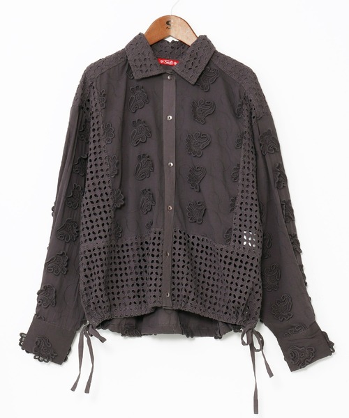 チャイハネ(チャイハネ)の「【チャイハネ】シフリー刺繍シャツ(シャツ/ブラウス・レディース・ホワイト/グレー・FREE)」の7枚目の写真