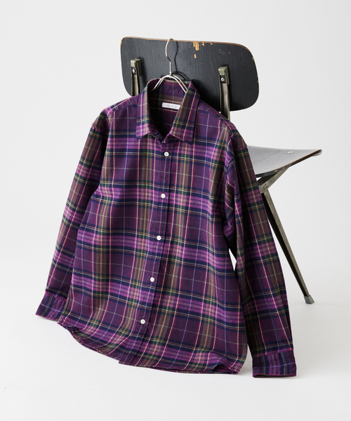 パターン レギュラー カラー ネル シャツ（シャツ/ブラウス