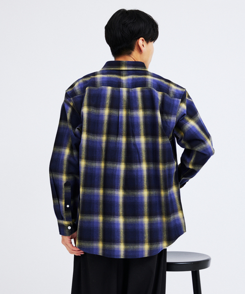 パターン レギュラー カラー ネル シャツ（シャツ/ブラウス