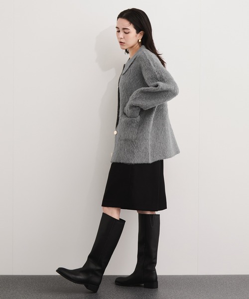 le cercle ADAM ET ROPE'(ルセルクルアダムエロペ)の「襟付きニットコーディガン(その他アウター・レディース・ベージュ系その他/ミント/グレー/ブラック・FREE)」の8枚目の写真