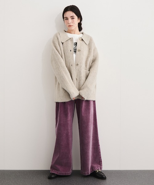 le cercle ADAM ET ROPE'(ルセルクルアダムエロペ)の「襟付きニットコーディガン(その他アウター・レディース・ベージュ系その他/ミント/グレー/ブラック・FREE)」の9枚目の写真