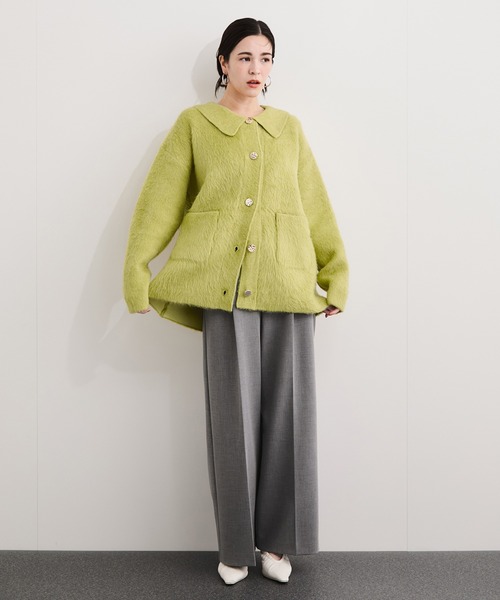 le cercle ADAM ET ROPE'(ルセルクルアダムエロペ)の「襟付きニットコーディガン(その他アウター・レディース・ベージュ系その他/ミント/グレー/ブラック・FREE)」の12枚目の写真