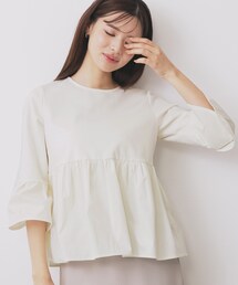 ドッキングペプラムトップス【洗濯機洗い可】