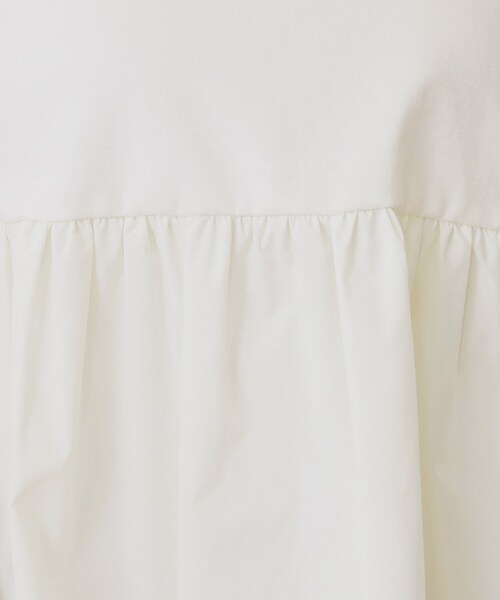 index（インデックス）の「ドッキングペプラムトップス【洗濯機洗い可】（Tシャツ/カットソー・レディース・ブラック/オフホワイト/ライトブルー・42/38/40/36）」の7枚目の写真