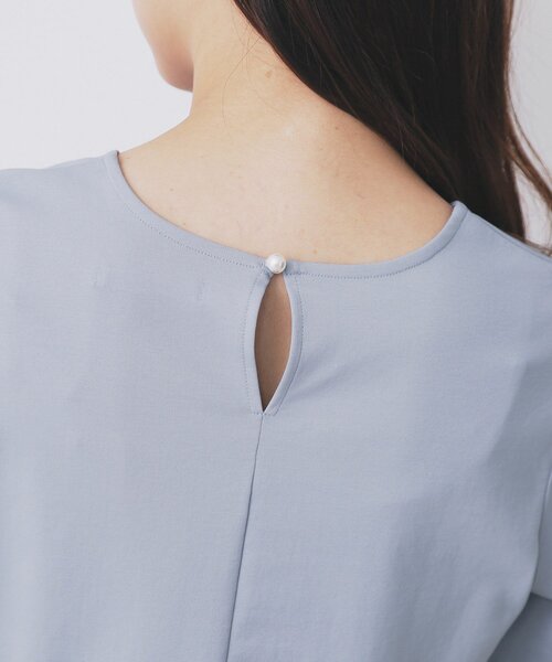 index（インデックス）の「ドッキングペプラムトップス【洗濯機洗い可】（Tシャツ/カットソー・レディース・ブラック/オフホワイト/ライトブルー・42/38/40/36）」の20枚目の写真