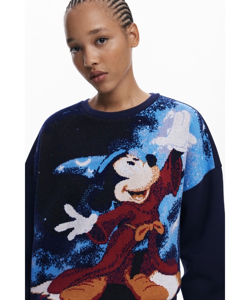 Desigual(デシグアル)の「ミッキー ファンタジア スウェットシャツ ディズニー(スウェット・レディース・ブルー・S/M/L/XS/XL)」の4枚目の写真