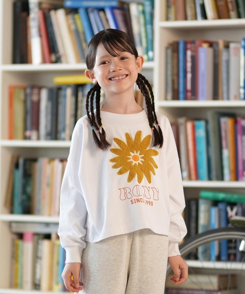 セール】ROXY/ロキシー 長袖 Tシャツ ロンT キッズ ショート丈