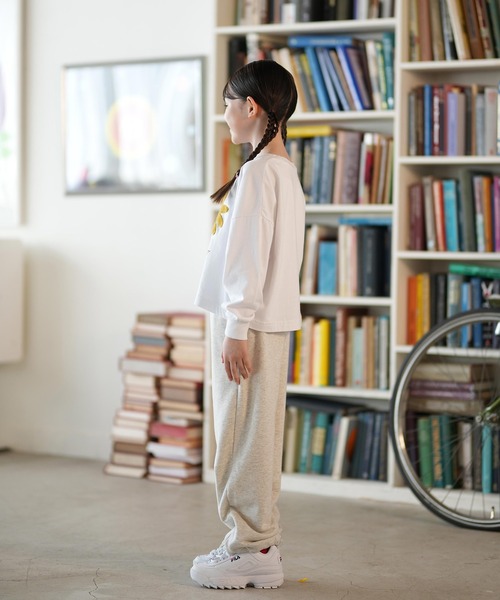 ROXY/ロキシー 長袖 Tシャツ ロンT キッズ ショート丈 フラワー