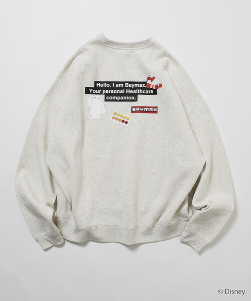 FREAK'S STORE(フリークスストア)の「限定展開 DISNEY / ディズニー ベイマックス / 別注 バックプリント クルーネックスウェット(スウェット・メンズ・アッシュグレー/ピンク/スミクロ・SMALL/MEDIUM/LARGE)」の21枚目の写真