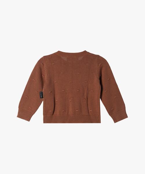 agnes b.（アニエスベー）の「ベビー ドット コットン 長袖 ニットプルオーバー（ニット/セーター・キッズ・ピンクゴールド・1YEAR/18M/2YEAR）」の2枚目の写真