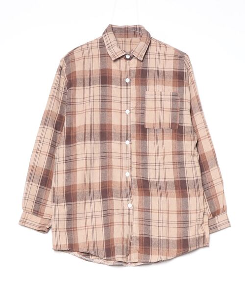 gossip！ロサンゼルス（ゴシップロサンゼルス）の「Y2K オーバーサイズヴィンテージチェック長袖シャツ（Tシャツ/カットソー・レディース・チェック・FREE）」の8枚目の写真