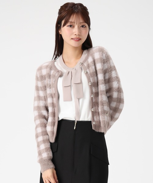 MISCH MASCH（ミッシュマッシュ）の「2025秋冬新作 シャギーニットカーディガン（カーディガン/ボレロ・レディース・ブルー/ホワイト/グレー/モカ・ﾌﾘ-）」の19枚目の写真