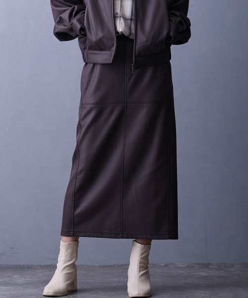 NICOLE white（ニコルホワイト）の「【セットアップ対応】タイトスカート（スカート・レディース・チャコール/ブラック/キャメル・FREE）」の3枚目の写真