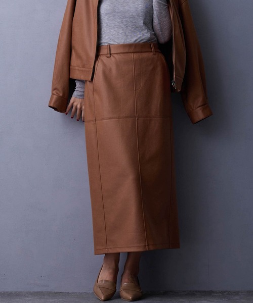 NICOLE white（ニコルホワイト）の「【セットアップ対応】タイトスカート（スカート・レディース・チャコール/ブラック/キャメル・FREE）」の10枚目の写真