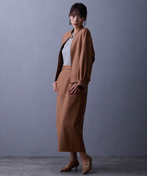 NICOLE white（ニコルホワイト）の「【セットアップ対応】タイトスカート（スカート・レディース・チャコール/ブラック/キャメル・FREE）」の5枚目の写真