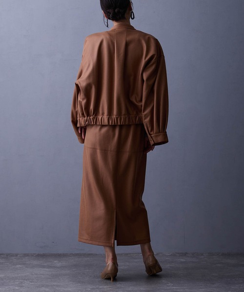 NICOLE white（ニコルホワイト）の「【セットアップ対応】タイトスカート（スカート・レディース・チャコール/ブラック/キャメル・FREE）」の8枚目の写真