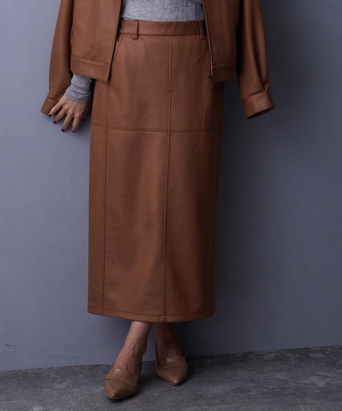 NICOLE white（ニコルホワイト）の「【セットアップ対応】タイトスカート（スカート・レディース・チャコール/ブラック/キャメル・FREE）」の9枚目の写真