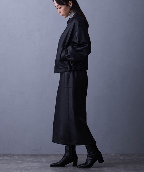 NICOLE white（ニコルホワイト）の「【セットアップ対応】タイトスカート（スカート・レディース・チャコール/ブラック/キャメル・FREE）」の13枚目の写真