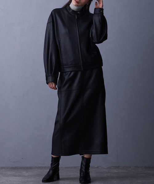 NICOLE white（ニコルホワイト）の「【セットアップ対応】タイトスカート（スカート・レディース・チャコール/ブラック/キャメル・FREE）」の15枚目の写真