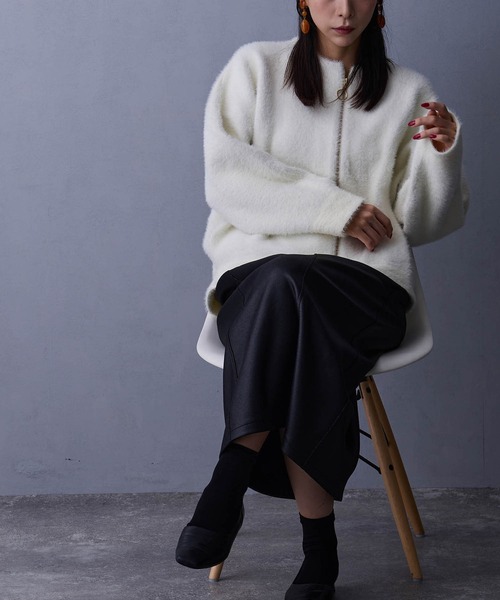 NICOLE white（ニコルホワイト）の「【セットアップ対応】タイトスカート（スカート・レディース・チャコール/ブラック/キャメル・FREE）」の17枚目の写真