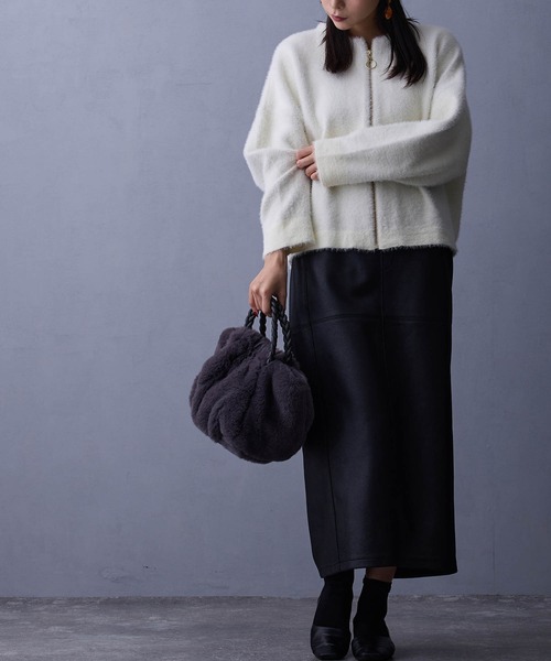 NICOLE white（ニコルホワイト）の「【セットアップ対応】タイトスカート（スカート・レディース・チャコール/ブラック/キャメル・FREE）」の18枚目の写真