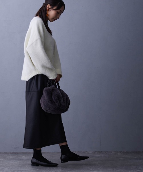 NICOLE white（ニコルホワイト）の「【セットアップ対応】タイトスカート（スカート・レディース・チャコール/ブラック/キャメル・FREE）」の19枚目の写真