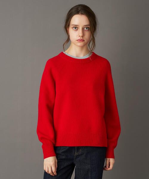 DRESSTERIOR（ドレステリア）の「カシミヤブレンドクルーネックニット（ニット/セーター・レディース・ライトグレー/ナチュラル/ワインレッド・36/34/38）」の9枚目の写真