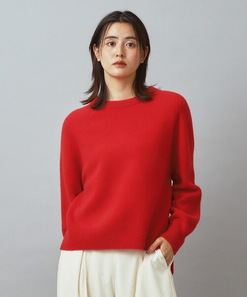 DRESSTERIOR（ドレステリア）の「カシミヤブレンドクルーネックニット（ニット/セーター・レディース・ライトグレー/ナチュラル/ワインレッド・36/34/38）」の10枚目の写真