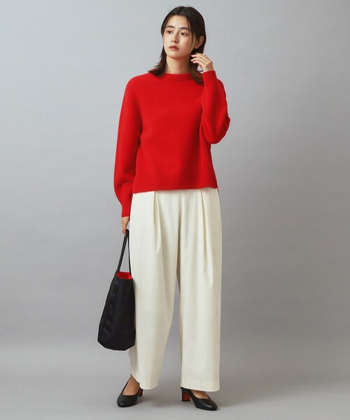 DRESSTERIOR（ドレステリア）の「カシミヤブレンドクルーネックニット（ニット/セーター・レディース・ライトグレー/ナチュラル/ワインレッド・36/34/38）」の11枚目の写真