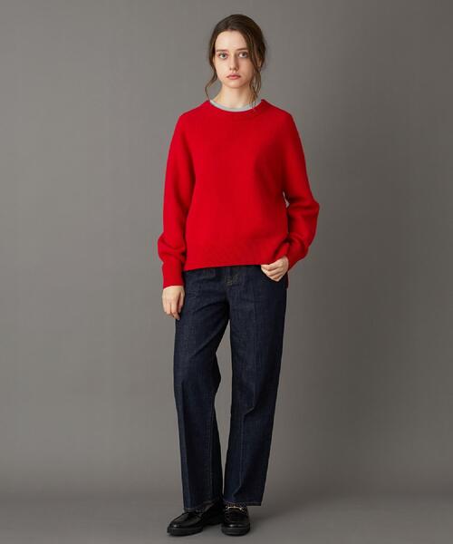 DRESSTERIOR（ドレステリア）の「カシミヤブレンドクルーネックニット（ニット/セーター・レディース・ライトグレー/ナチュラル/ワインレッド・36/34/38）」の12枚目の写真