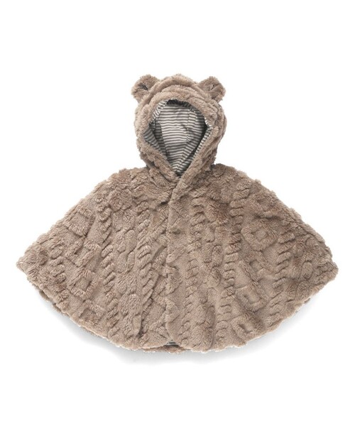 BRANSHES（ブランシェス）の「【ベビー】ケーブル柄ケープ（その他ベビー用品・キッズ・ライトベージュ/ブラウン・FREE）」の2枚目の写真