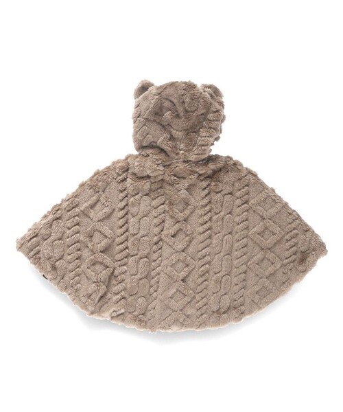 BRANSHES（ブランシェス）の「【ベビー】ケーブル柄ケープ（その他ベビー用品・キッズ・ライトベージュ/ブラウン・FREE）」の5枚目の写真