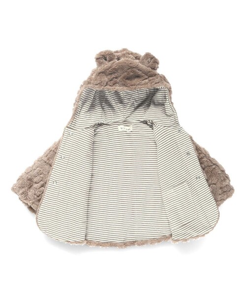 BRANSHES（ブランシェス）の「【ベビー】ケーブル柄ケープ（その他ベビー用品・キッズ・ライトベージュ/ブラウン・FREE）」の6枚目の写真