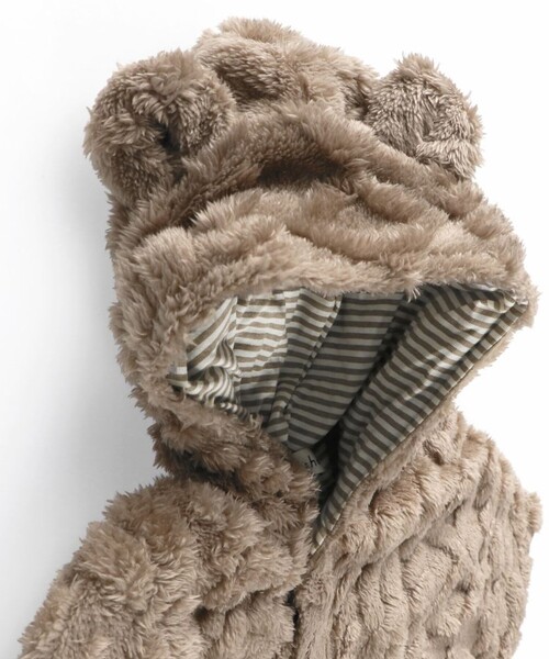 BRANSHES（ブランシェス）の「【ベビー】ケーブル柄ケープ（その他ベビー用品・キッズ・ライトベージュ/ブラウン・FREE）」の7枚目の写真