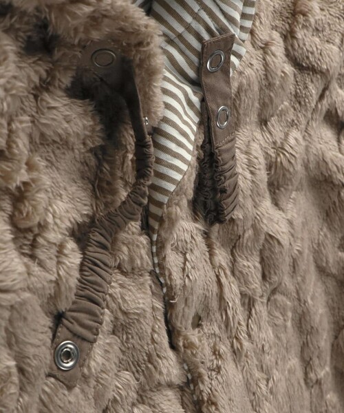 BRANSHES（ブランシェス）の「【ベビー】ケーブル柄ケープ（その他ベビー用品・キッズ・ライトベージュ/ブラウン・FREE）」の8枚目の写真