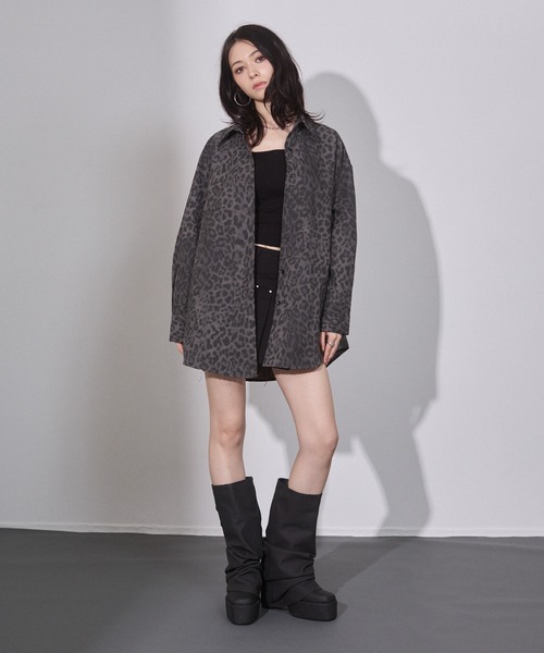 ENVYM(アンビー)の「レオパード オーバーシャツ(シャツ/ブラウス・レディース・グレー/ブラウン・FREE)」の21枚目の写真