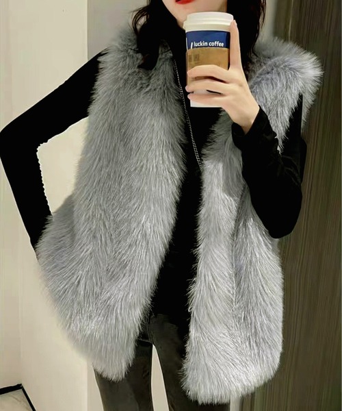 セール】中綿フェイクファーベスト（ベスト）｜NANEA（ナネア）の