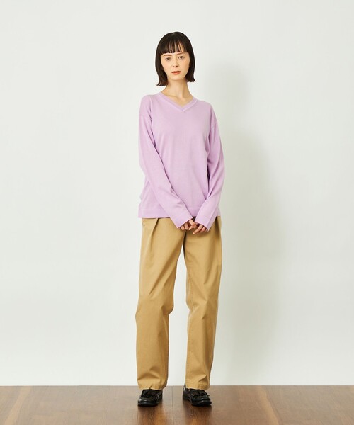 MACKINTOSH PHILOSOPHY(マッキントッシュ フィロソフィー)の「GREY LABEL ファインコットンVネックニット(ニット/セーター・レディース・チャコールグレー/ブラウン系その他5/レッド系その他/ピンク系その他2・2/6)」の15枚目の写真