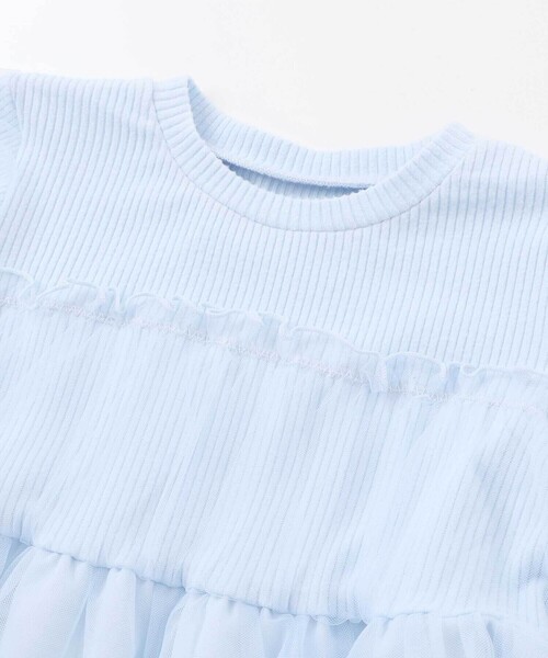 SLAP SLIP（スラップスリップ）の「フワフワお城刺しゅうチュールドッキングワンピース(80~130cm)（ワンピース・キッズ・ブルー/パープル・110cm/120cm/80ｃｍ/100cm/90cm/130cm）」の10枚目の写真