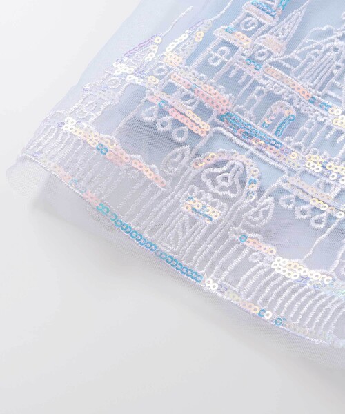 SLAP SLIP（スラップスリップ）の「フワフワお城刺しゅうチュールドッキングワンピース(80~130cm)（ワンピース・キッズ・ブルー/パープル・110cm/120cm/80ｃｍ/100cm/90cm/130cm）」の15枚目の写真