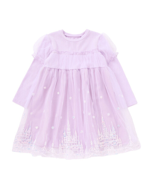 SLAP SLIP（スラップスリップ）の「フワフワお城刺しゅうチュールドッキングワンピース(80~130cm)（ワンピース・キッズ・ブルー/パープル・110cm/120cm/80ｃｍ/100cm/90cm/130cm）」の19枚目の写真